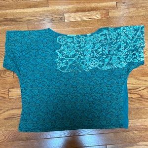 Anthropologie Language Brand boho wide sleeve top (size M)